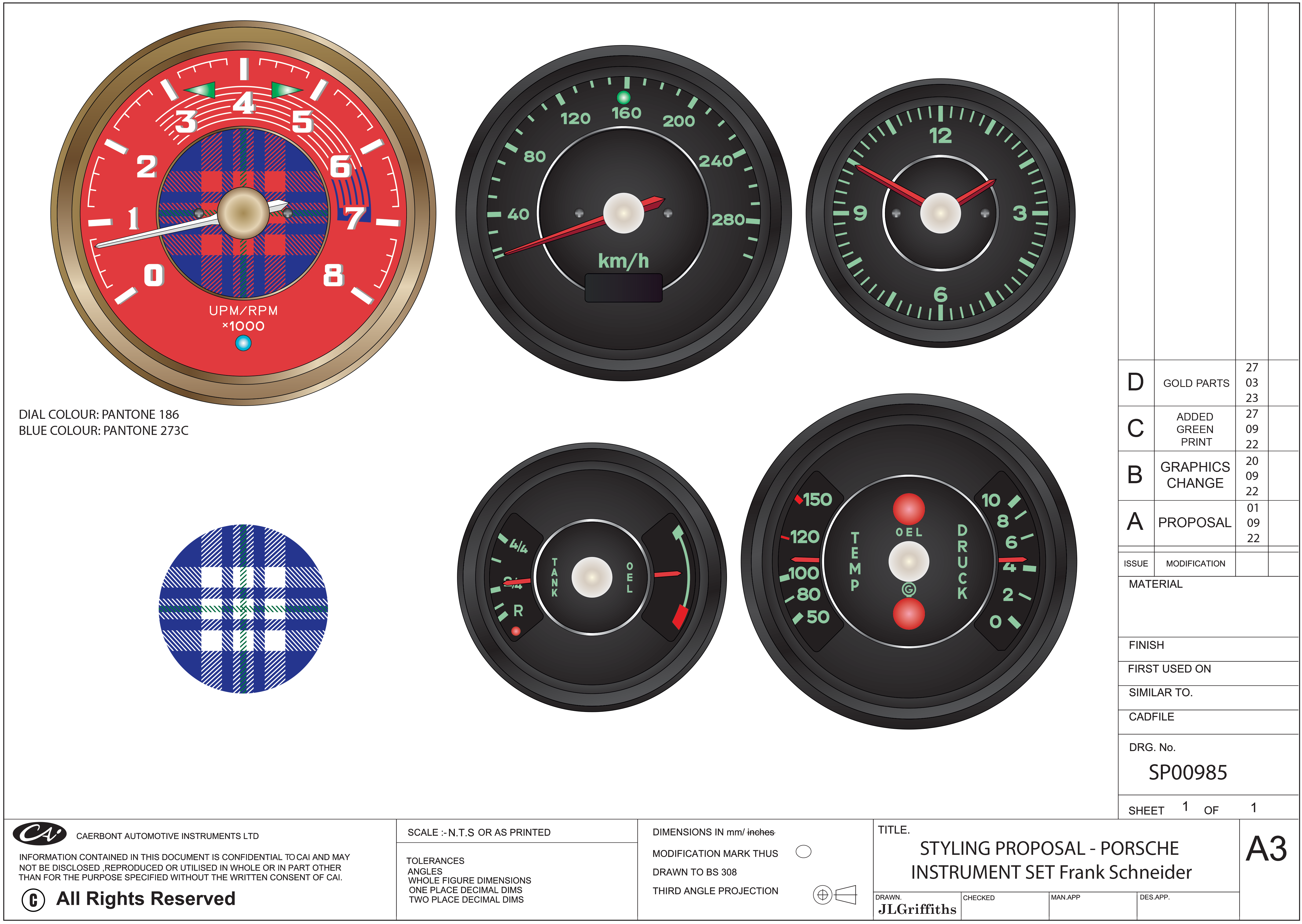 Frank Schneider Porsche 964 Project CAI Designed Gauges